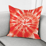 Orange Tie Dye Print Pillow Cover