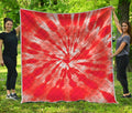 Orange Tie Dye Print Quilt