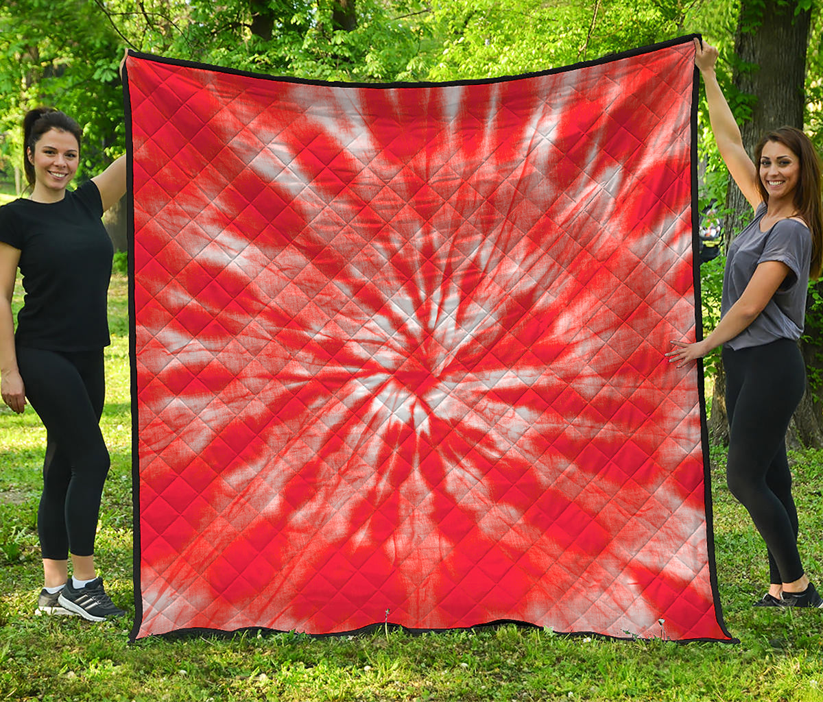 Orange Tie Dye Print Quilt