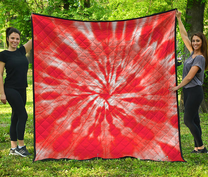 Orange Tie Dye Print Quilt