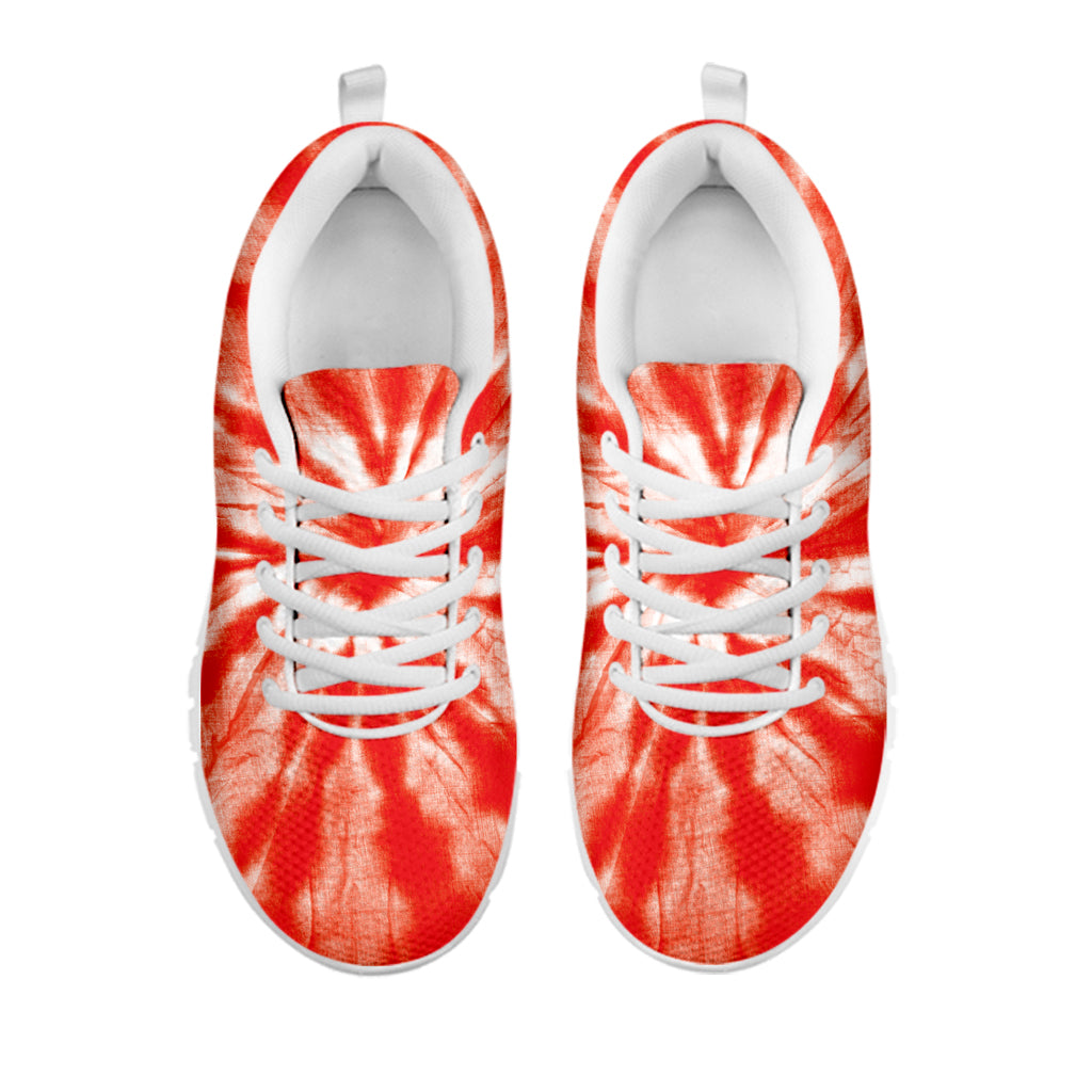 Orange Tie Dye Print White Sneakers