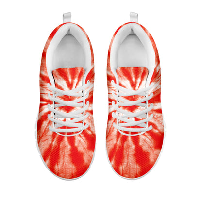Orange Tie Dye Print White Sneakers