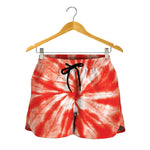 Orange Tie Dye Print Women's Shorts