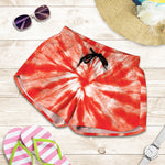 Orange Tie Dye Print Women's Shorts