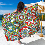 Oriental Mandala Bohemian Pattern Print Beach Sarong Wrap