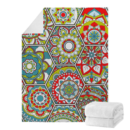 Oriental Mandala Bohemian Pattern Print Blanket