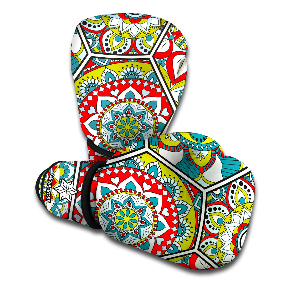 Oriental Mandala Bohemian Pattern Print Boxing Gloves