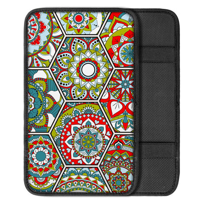 Oriental Mandala Bohemian Pattern Print Car Center Console Cover