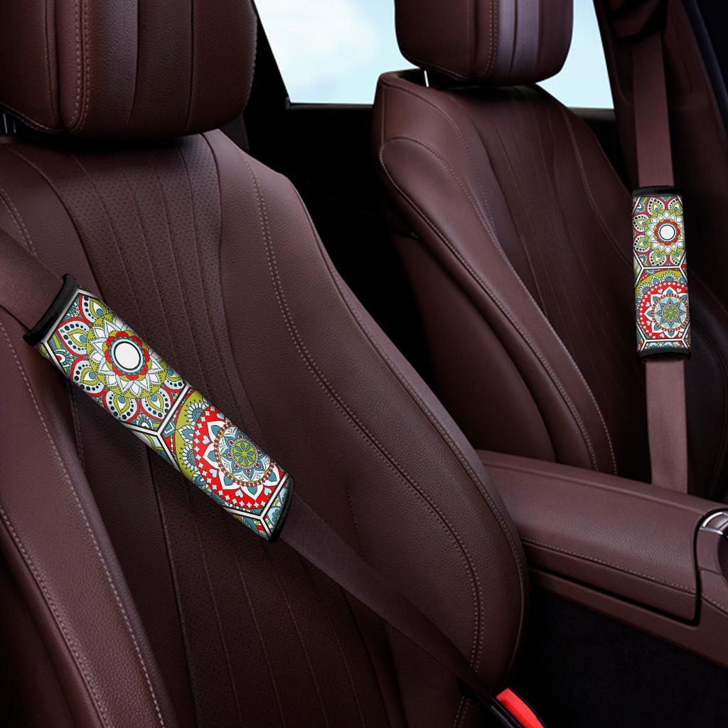 Oriental Mandala Bohemian Pattern Print Car Seat Belt Covers