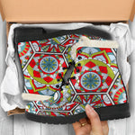 Oriental Mandala Bohemian Pattern Print Comfy Boots GearFrost