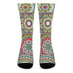 Oriental Mandala Bohemian Pattern Print Crew Socks