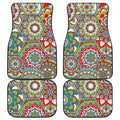 Oriental Mandala Bohemian Pattern Print Front and Back Car Floor Mats