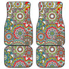 Oriental Mandala Bohemian Pattern Print Front and Back Car Floor Mats