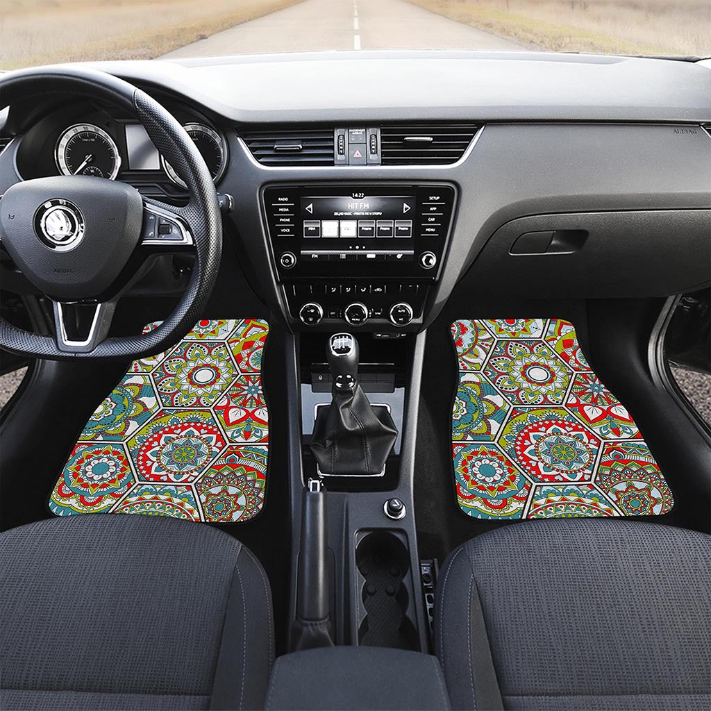 Oriental Mandala Bohemian Pattern Print Front Car Floor Mats