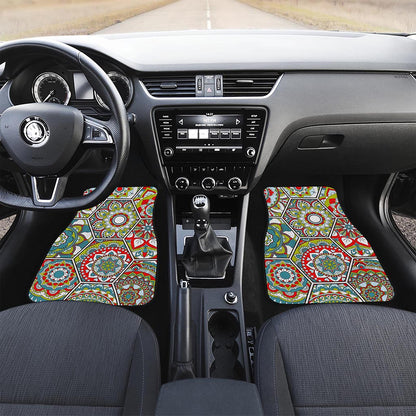 Oriental Mandala Bohemian Pattern Print Front Car Floor Mats