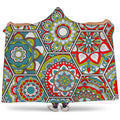 Oriental Mandala Bohemian Pattern Print Hooded Blanket
