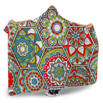 Oriental Mandala Bohemian Pattern Print Hooded Blanket
