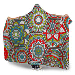 Oriental Mandala Bohemian Pattern Print Hooded Blanket