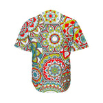 Oriental Mandala Bohemian Pattern Print Men's Baseball Jersey