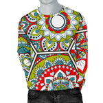 Oriental Mandala Bohemian Pattern Print Men's Crewneck Sweatshirt GearFrost