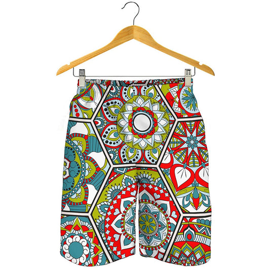 Oriental Mandala Bohemian Pattern Print Men's Shorts