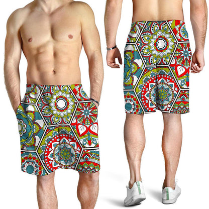 Oriental Mandala Bohemian Pattern Print Men's Shorts