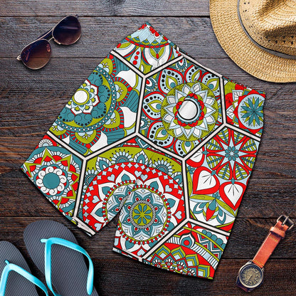 Oriental Mandala Bohemian Pattern Print Men's Shorts