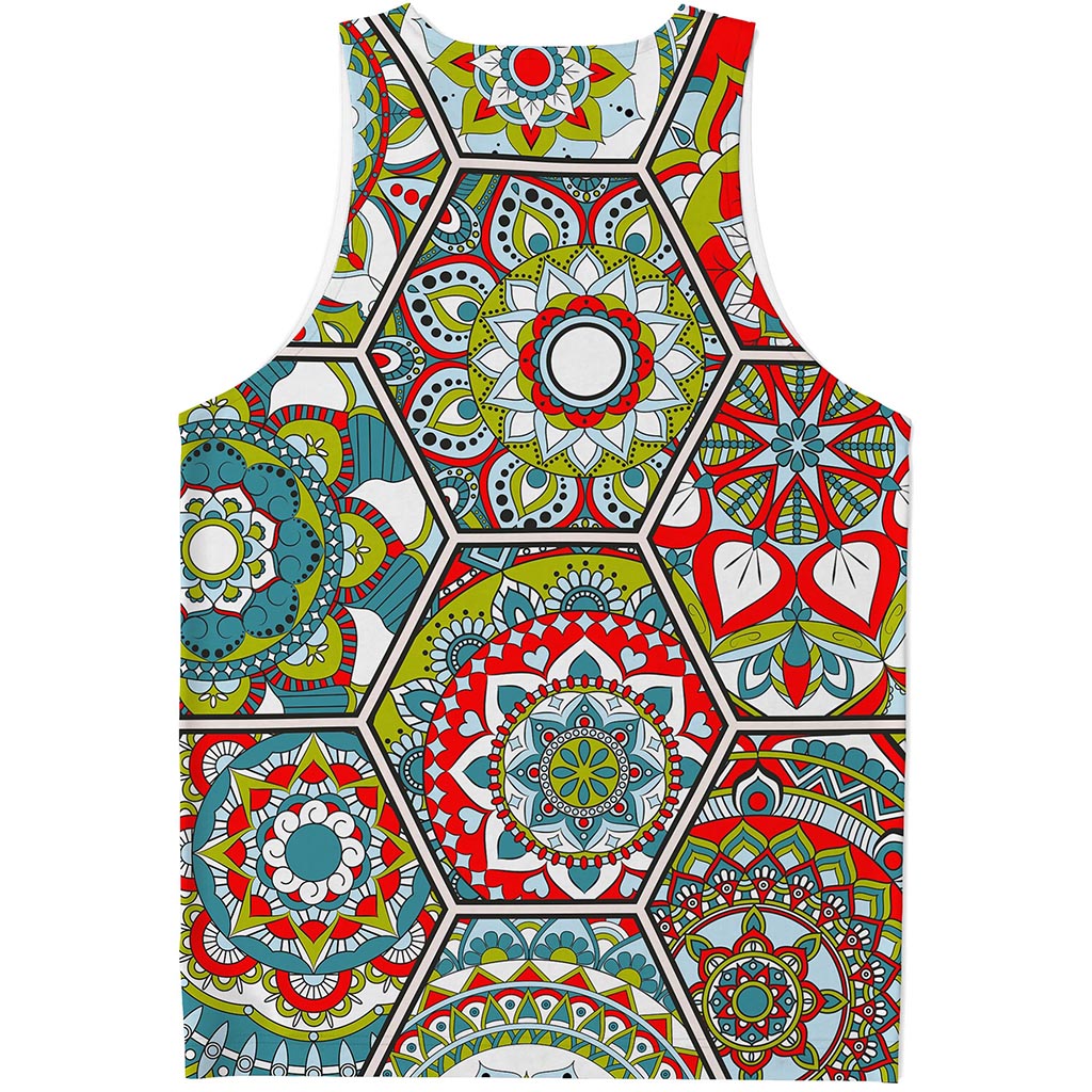 Oriental Mandala Bohemian Pattern Print Men's Tank Top