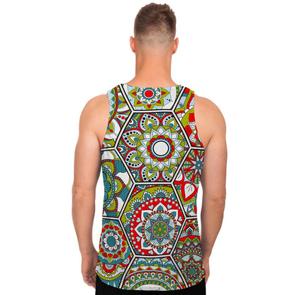 Oriental Mandala Bohemian Pattern Print Men's Tank Top