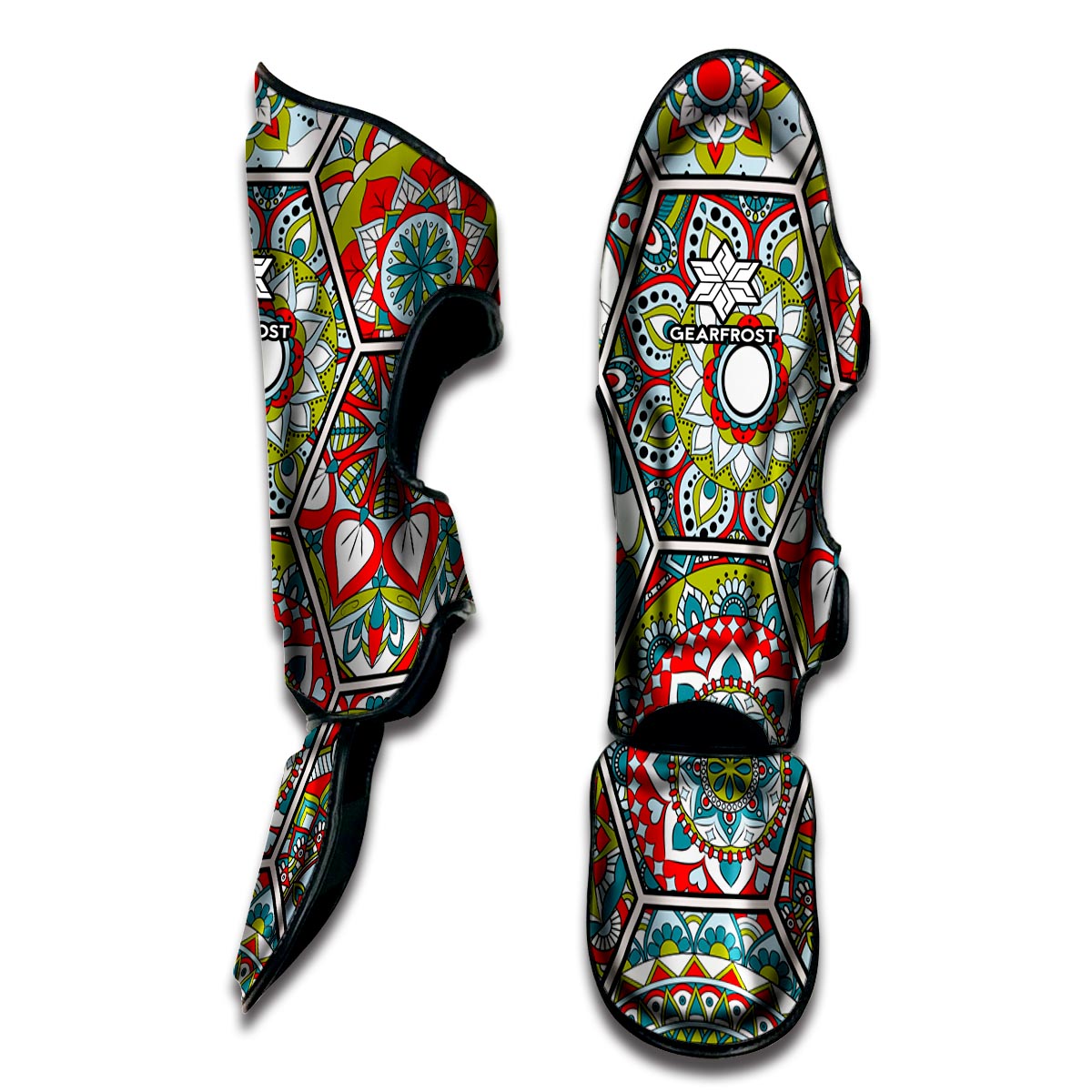 Oriental Mandala Bohemian Pattern Print Muay Thai Shin Guard