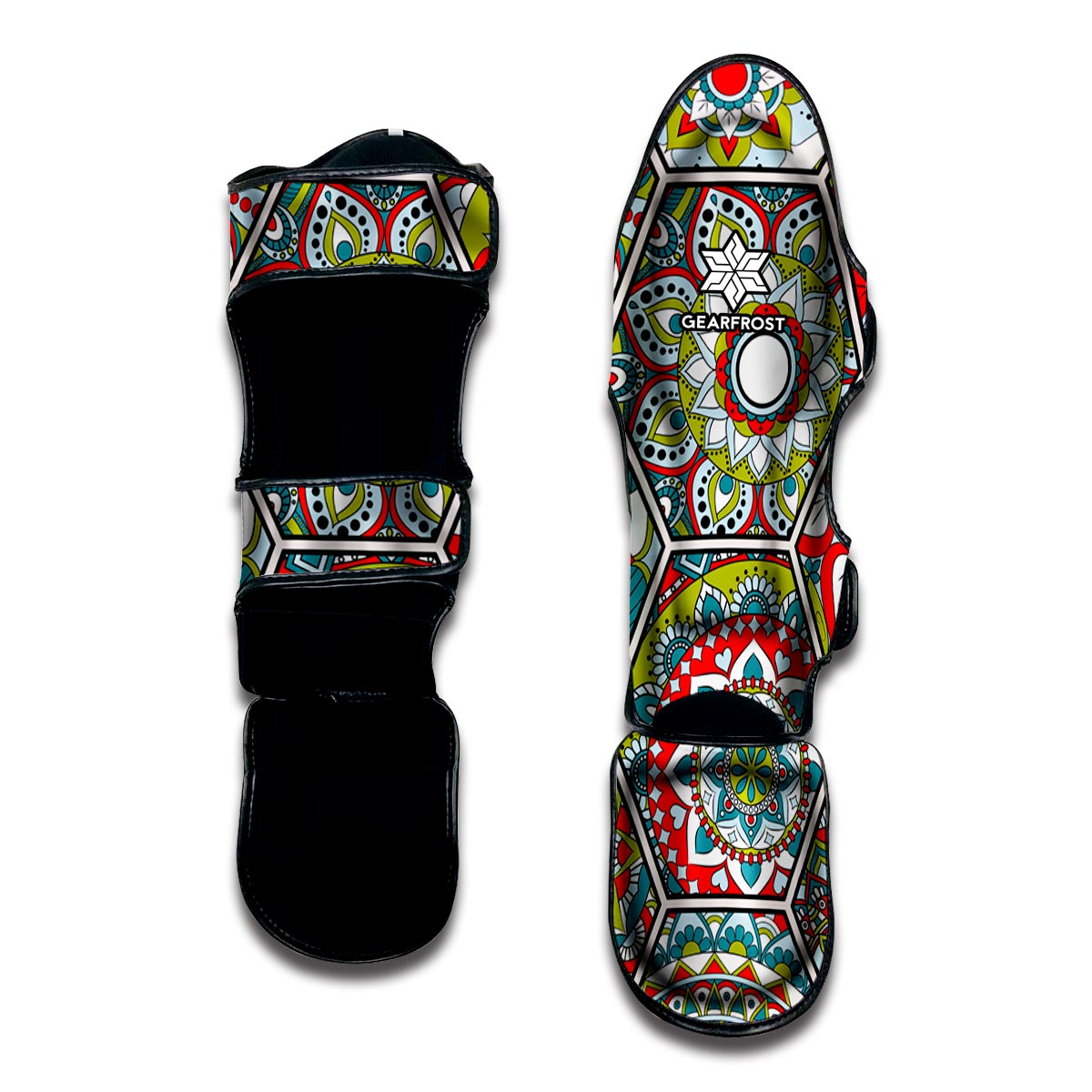 Oriental Mandala Bohemian Pattern Print Muay Thai Shin Guard