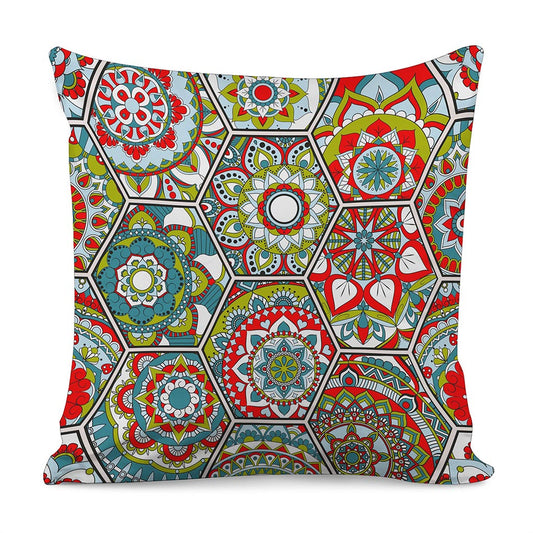 Oriental Mandala Bohemian Pattern Print Pillow Cover