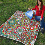 Oriental Mandala Bohemian Pattern Print Quilt