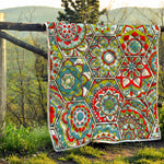 Oriental Mandala Bohemian Pattern Print Quilt