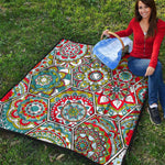 Oriental Mandala Bohemian Pattern Print Quilt