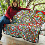 Oriental Mandala Bohemian Pattern Print Quilt