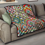 Oriental Mandala Bohemian Pattern Print Quilt