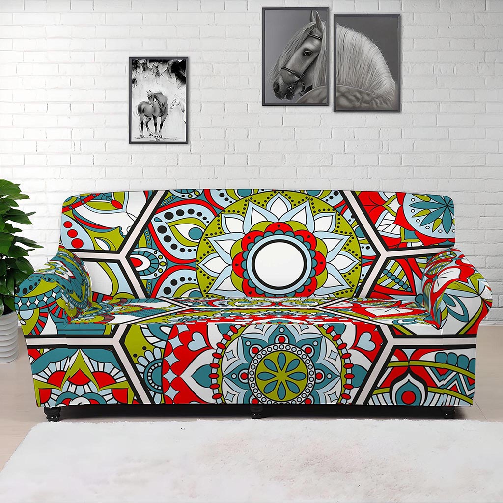 Oriental Mandala Bohemian Pattern Print Sofa Cover