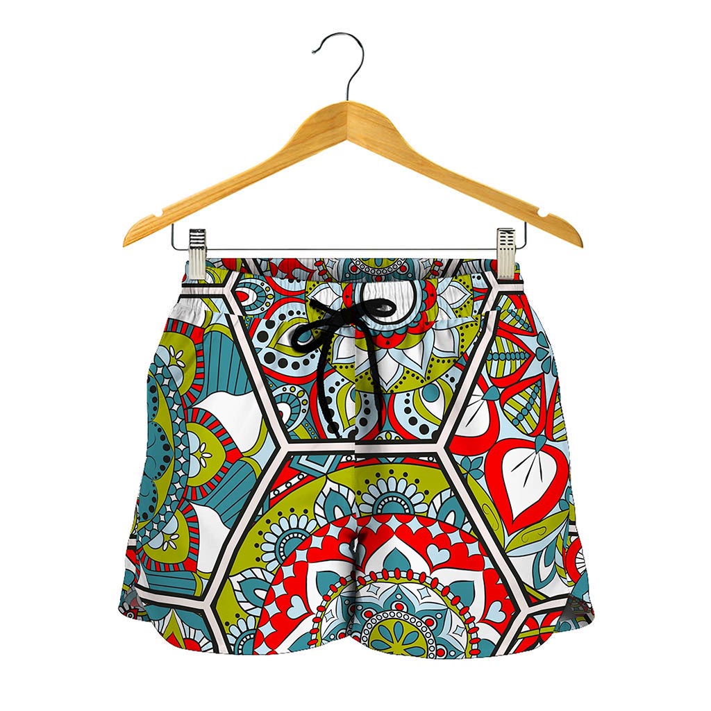 Oriental Mandala Bohemian Pattern Print Women's Shorts