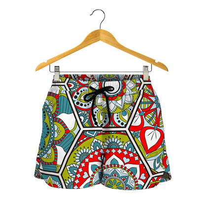 Oriental Mandala Bohemian Pattern Print Women's Shorts