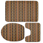 Ornament Egyptian Pattern Print 3 Piece Bath Mat Set