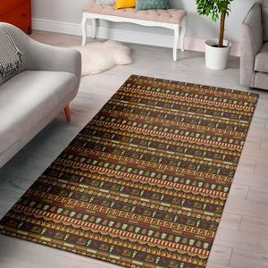 Ornament Egyptian Pattern Print Area Rug