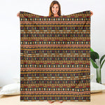 Ornament Egyptian Pattern Print Blanket