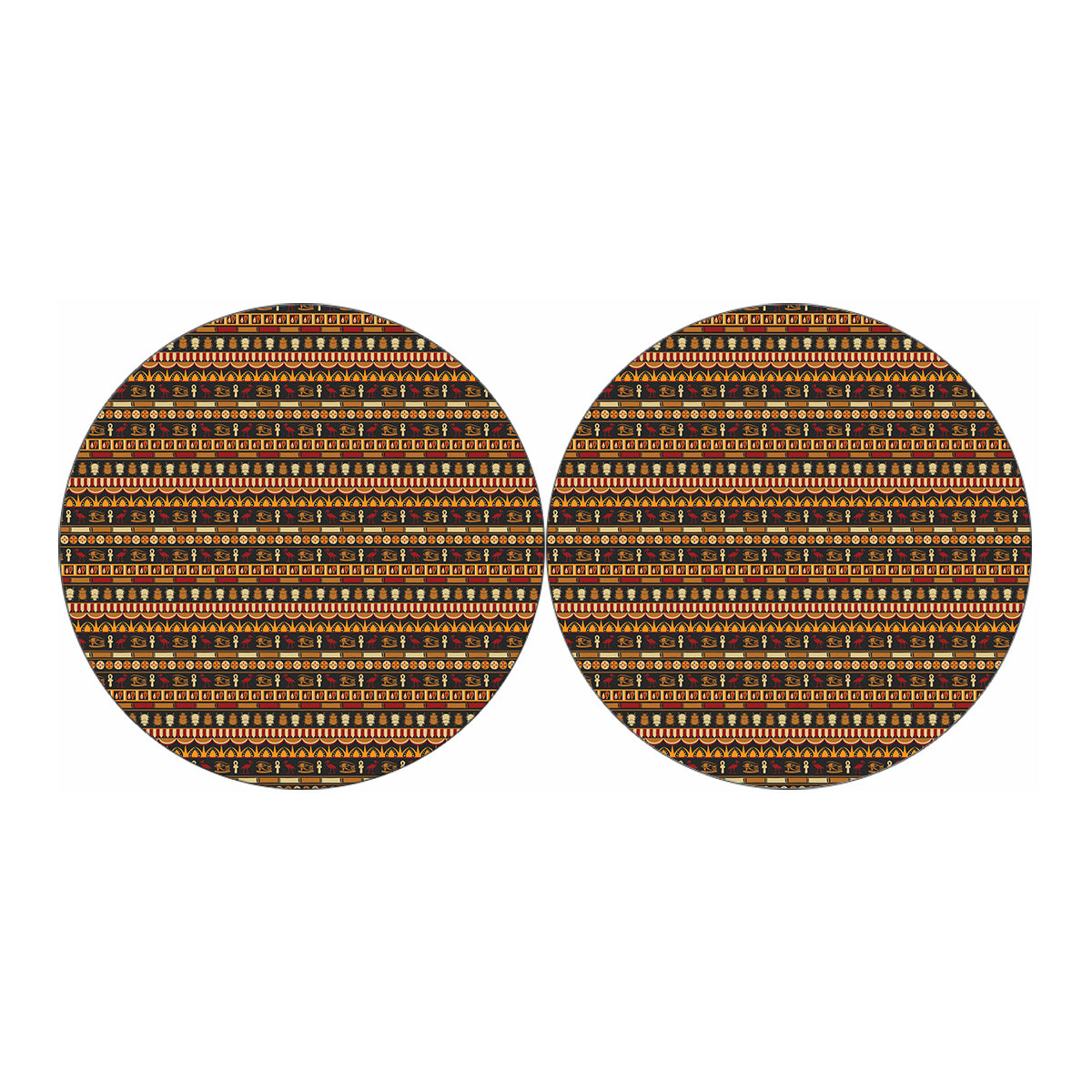 Ornament Egyptian Pattern Print Car Coasters