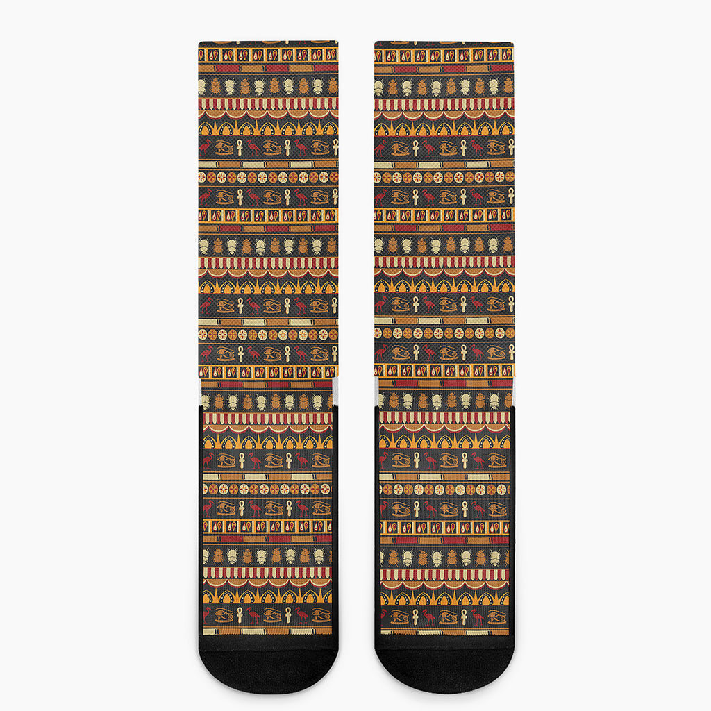 Ornament Egyptian Pattern Print Crew Socks