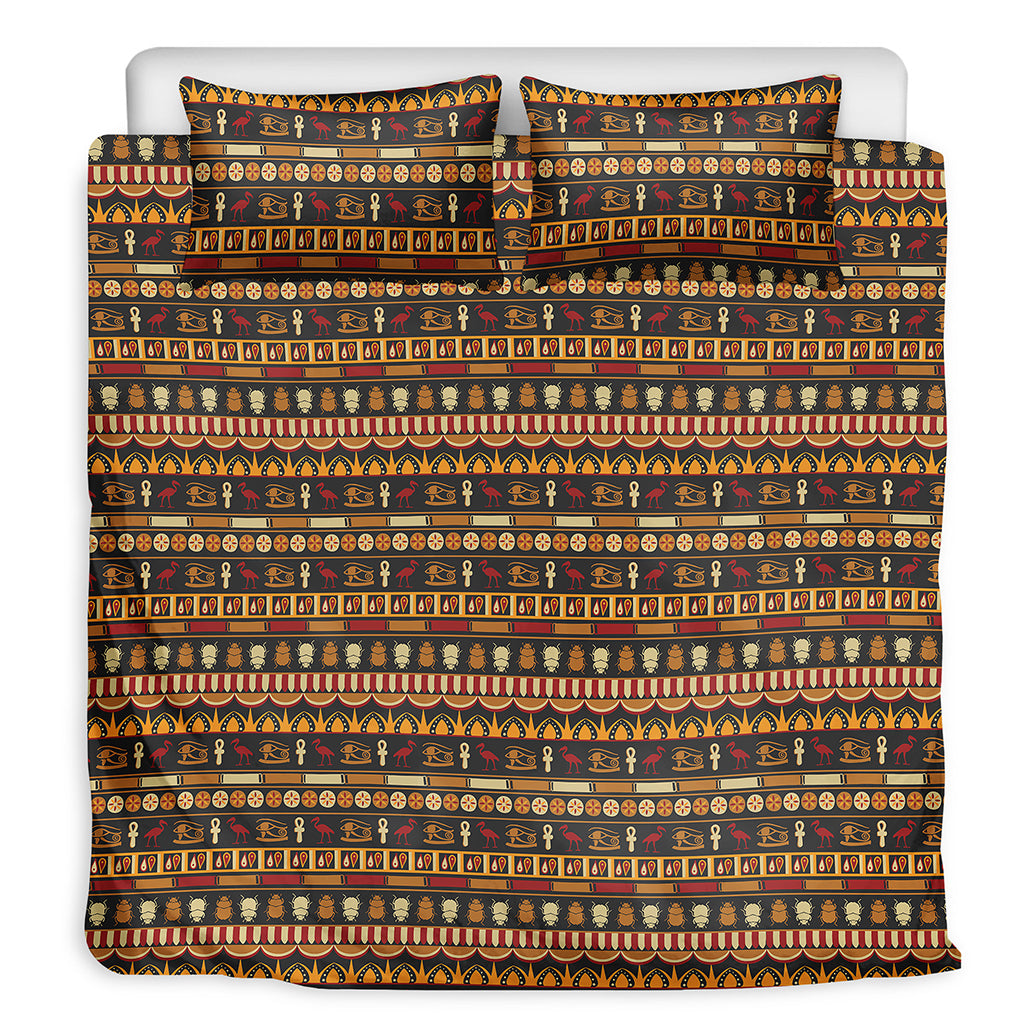 Ornament Egyptian Pattern Print Duvet Cover Bedding Set
