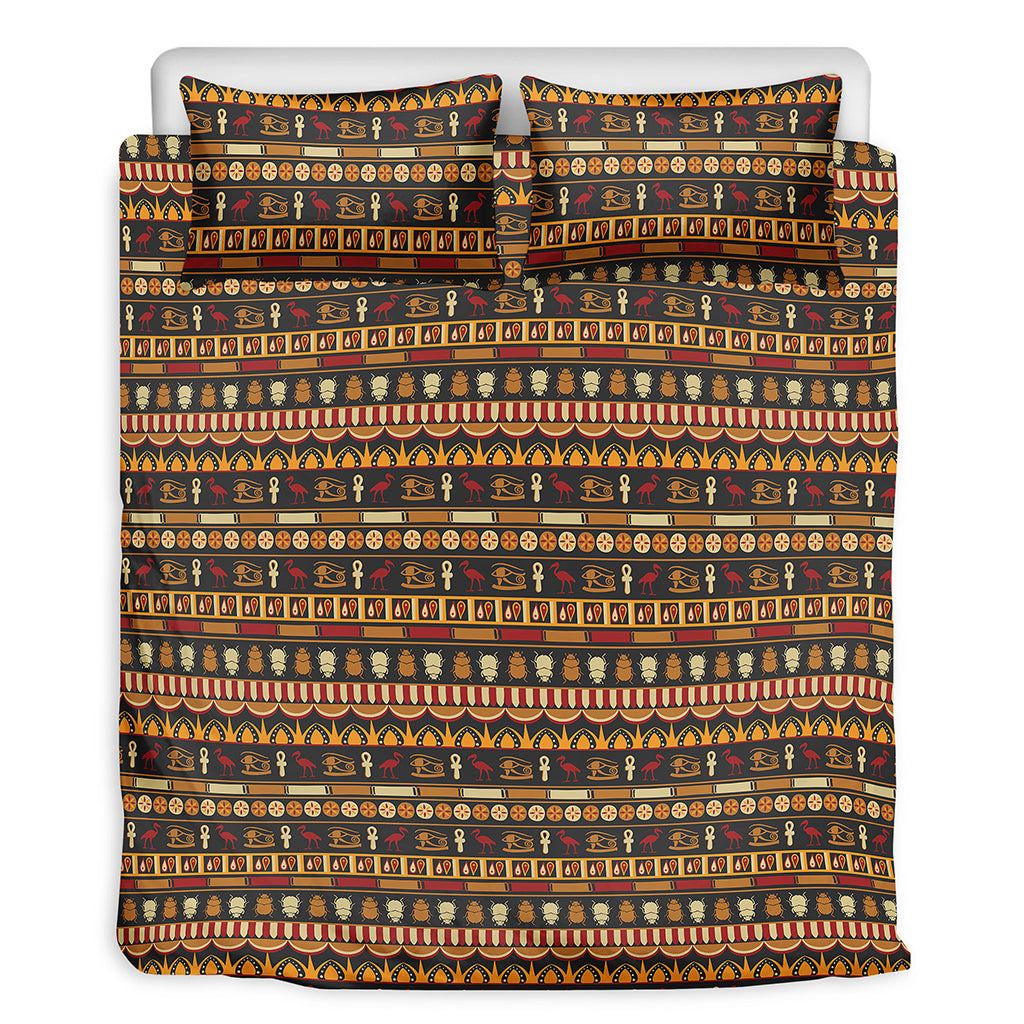 Ornament Egyptian Pattern Print Duvet Cover Bedding Set