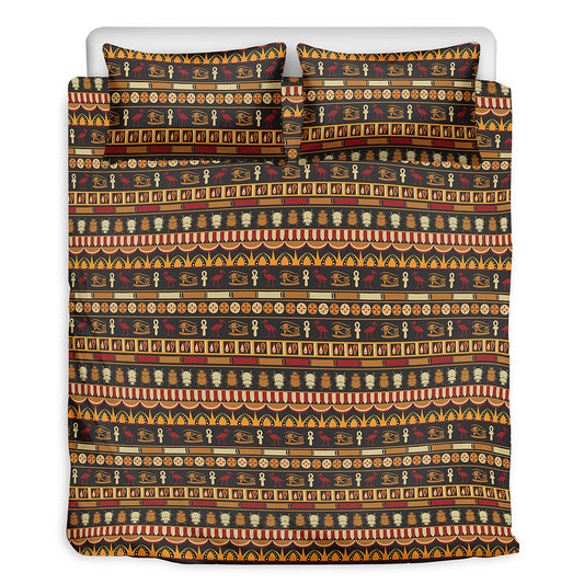 Ornament Egyptian Pattern Print Duvet Cover Bedding Set