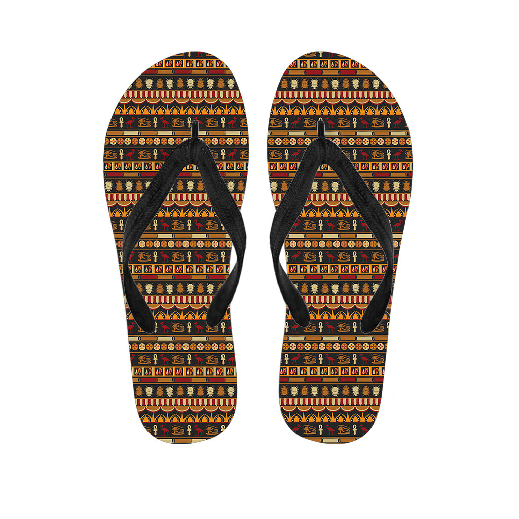 Ornament Egyptian Pattern Print Flip Flops