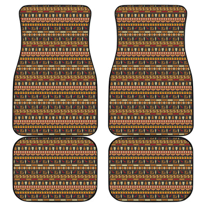 Ornament Egyptian Pattern Print Front and Back Car Floor Mats